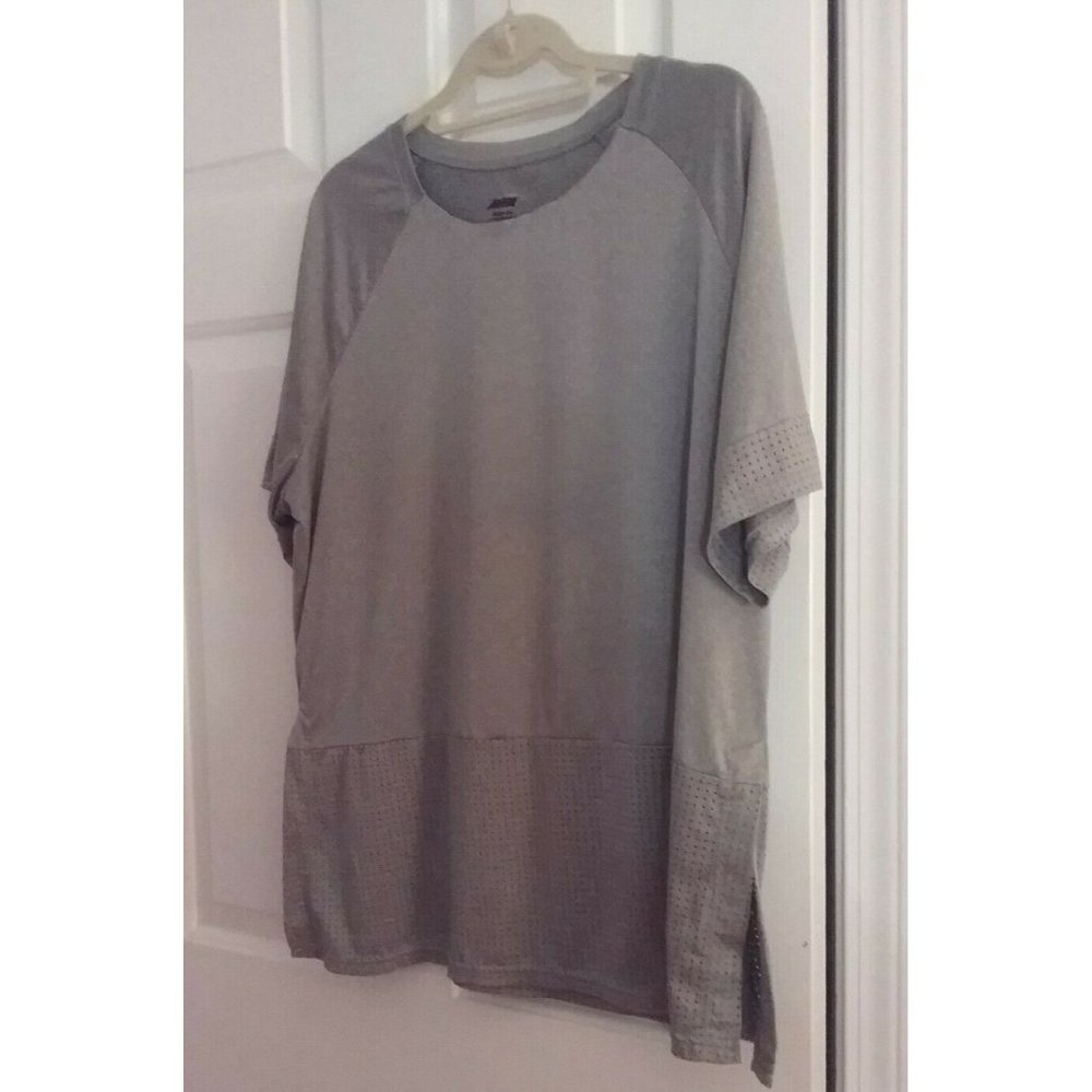 Avia Womens SZ 2XL 20 Stretch Short Sleeves Pullover Tee Shirt Top  Gray